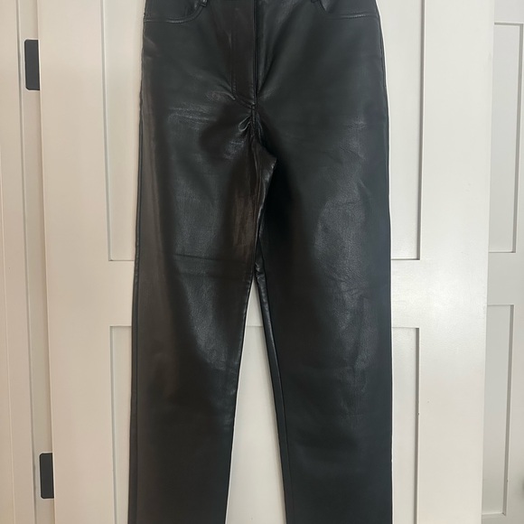 Aritzia Wilfred Melina Pant in Black Faux Leather - Picture 4 of 7